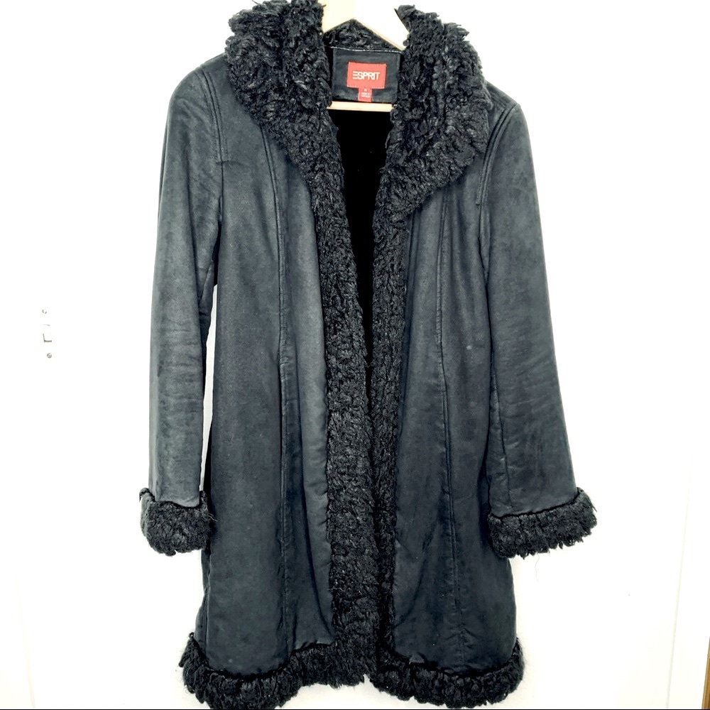 Black Faux Fur Coat
